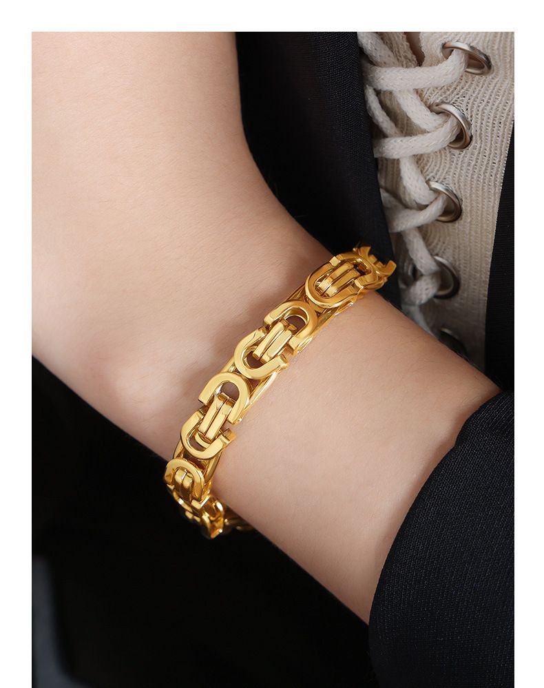 Herren- und Damenschmuck Übertriebene Metallarmbänder Unisex-Stil Schmuck All Match Titanstahlarmbänder_voghion.com