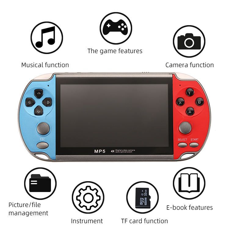 Neu X7 Handheld Arcade 4,3-zoll High-definition Farbe Bildschirm Mini Spielkonsole 8GB Mp5 Gaming_voghion.com