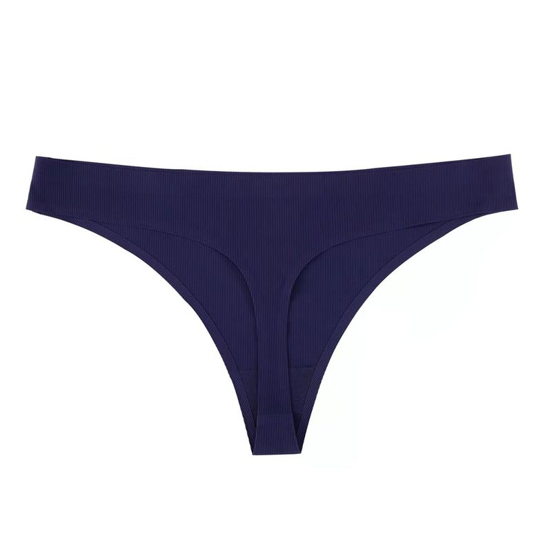 2025d Minimalist One-Piece Seamless Sports Yoga Ice Silk Ribbed Cotton Crotch Low-Waist Thong For Women_voghion.com