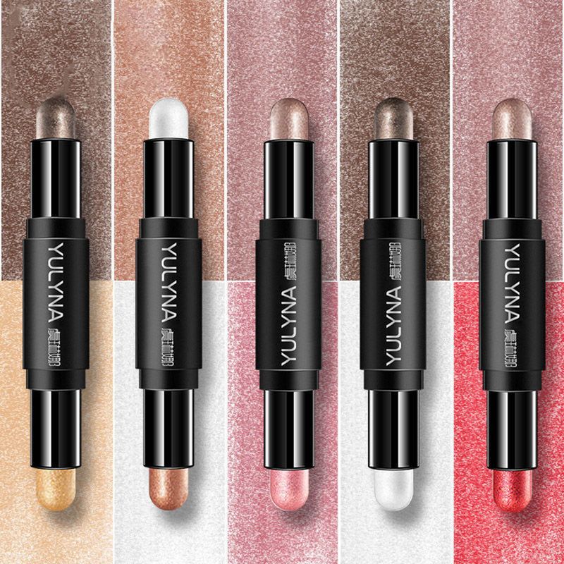 Hislaves Eyeshadow Pen Dual Head Waterproof Cream Glitter Gradient Shimmer Eyeshadow Stick Προμήθειες μακιγιάζ - 1_voghion.com