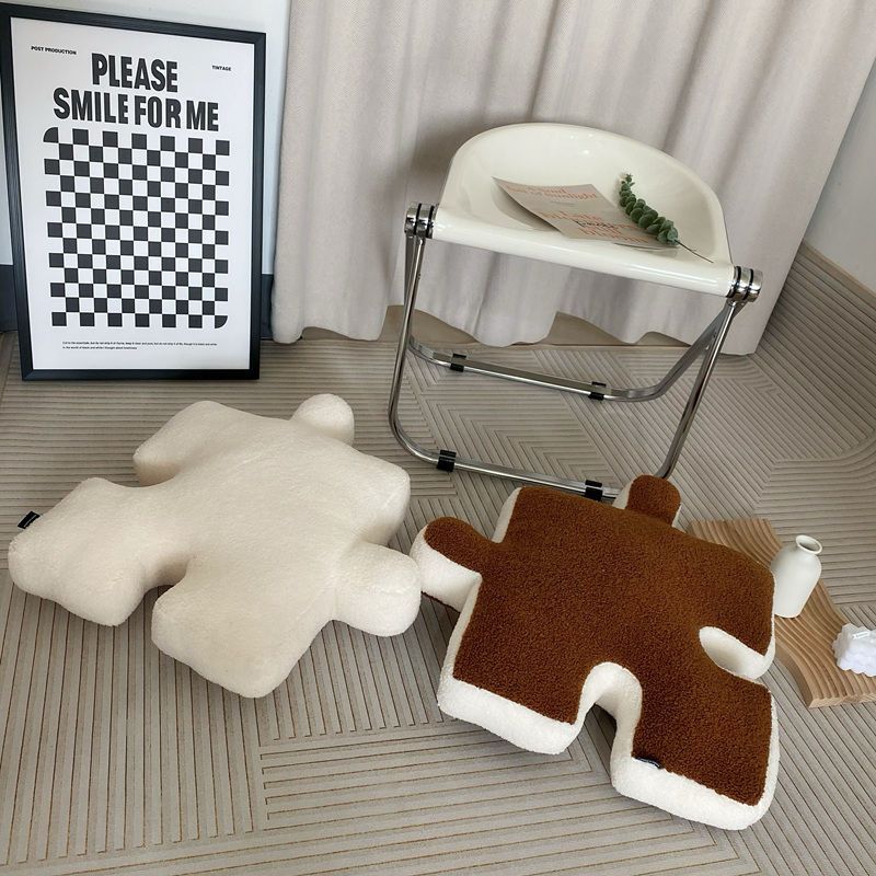 Nuovo stile Ins Futon bianco e nero Comodino Puzzle Pavimento Divano Soggiorno Cuscino Finestra a bovindo Cuscino_voghion.com