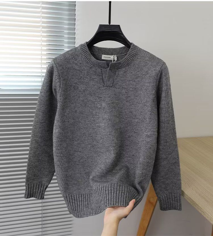 Pull ras du cou léger pour homme, style coréen, tendance, décontracté, polyvalent, pour l'automne et l'hiver_voghion.com