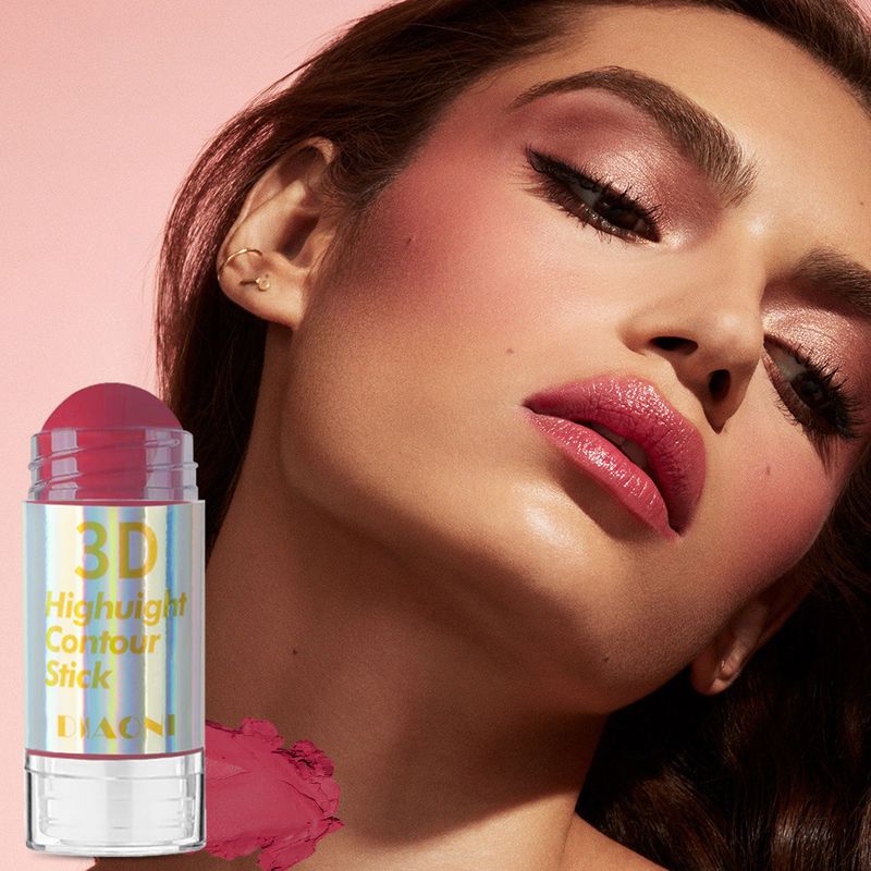 DIAONI Cream Blush Stick – Feuchtigkeitsspendende und verblendbare Wangenfarbe – Tragbares Twist-Up-Design_voghion.com