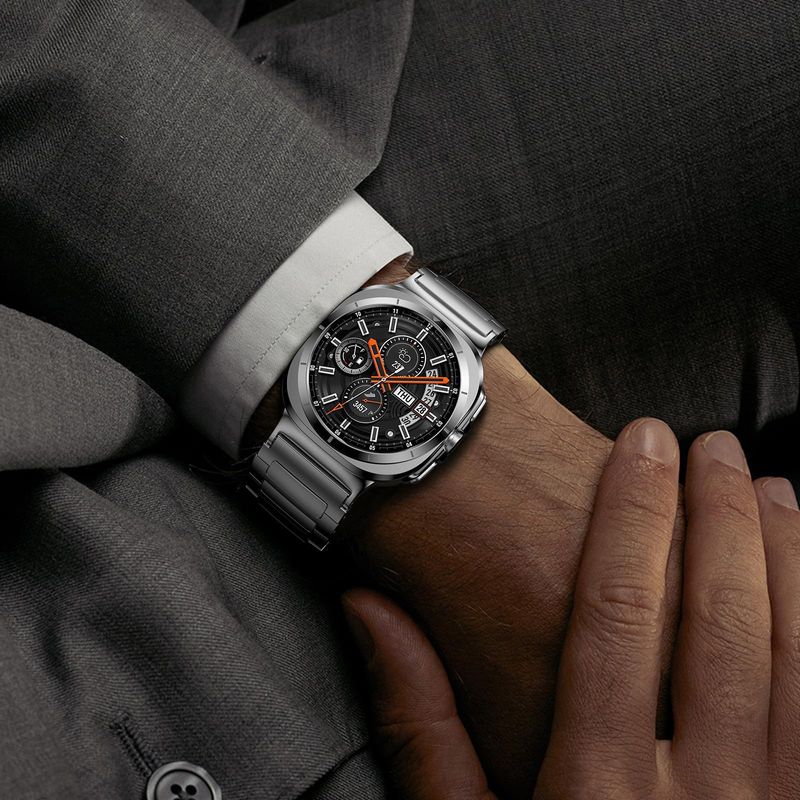 Curea pentru Samsung Galaxy Watch Ultra 47mm din oțel inoxidabil, brățară metalică pentru Samsung Galaxy Ultra, brățară de afaceri pentru bărbați_voghion.com
