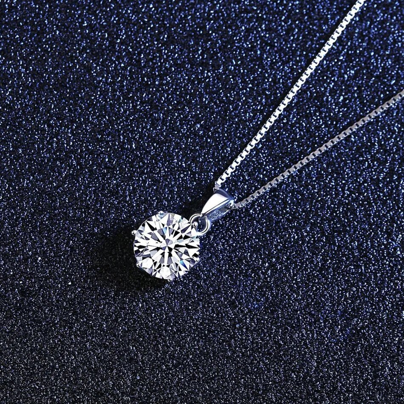 Collana con ciondolo in moissanite autentica da 1 CT Tancise per donna, gioielli raffinati per matrimonio, festa in argento sterling di alta qualità_voghion.com