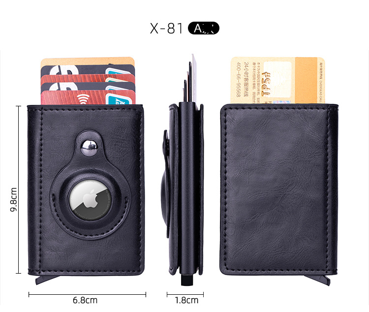 Airtag location tracker pickup wallet can be installed, simple creative business multi-function wallet wallet card Package X-81_voghion.com