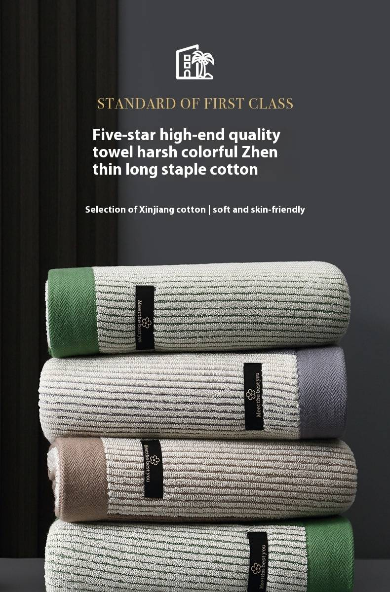 Premium 100% Cotton Bath Towel Set - Super Absorbent & Soft Face/Shower Towels For Men & Women Quick-Dry Hair & Body Towels_voghion.com