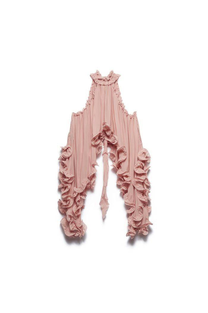 Neuer ärmelloser Rüschenrockanzug für Frühling und Sommer, INS, Freizeit, Urlaub, Chiffon, zweiteiliger Anzug_voghion.com