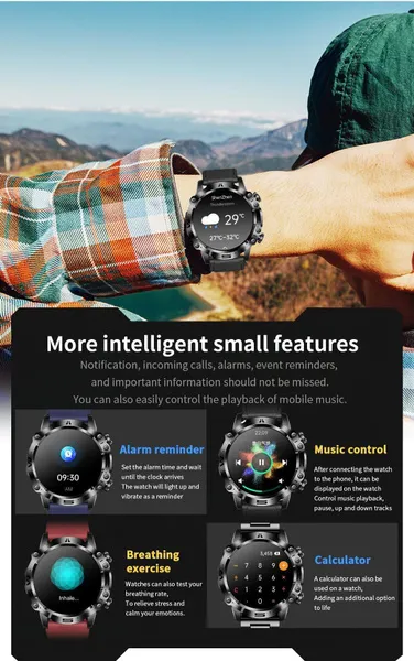 New AI Smart Watch For Men&Women – Blood Glucose/Lipid/Uric Acid Monitor ECG+PPG Health Tracker Display Fitness Smartwatch With Medical Diagnosis_voghion.com