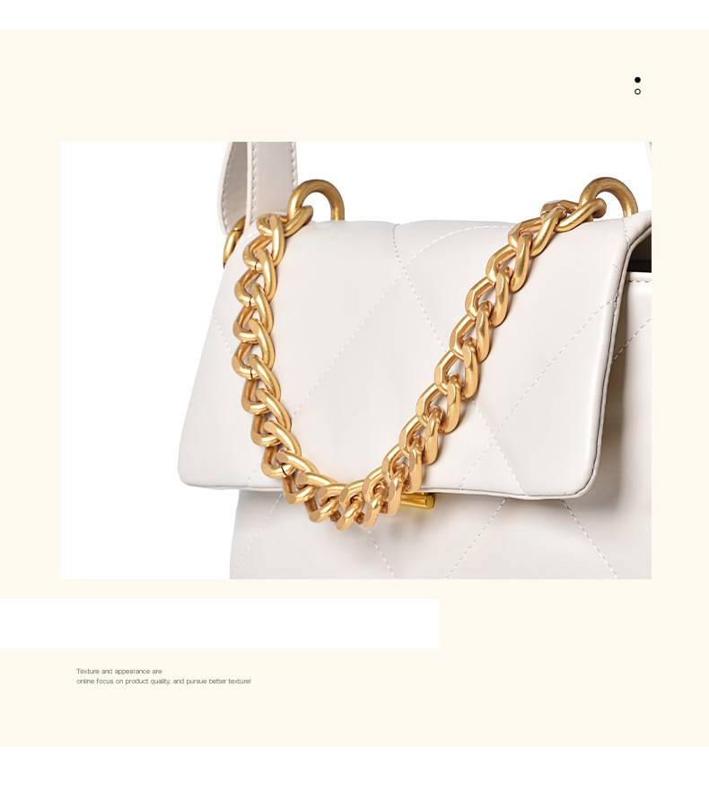 Borsa a tracolla elegante da donna - Elegante borsa quadrata piccola con tracolla a catena in morbida pelle PU, perfetta per l'uso quotidiano, borsa a tracolla leggera di lusso_voghion.com