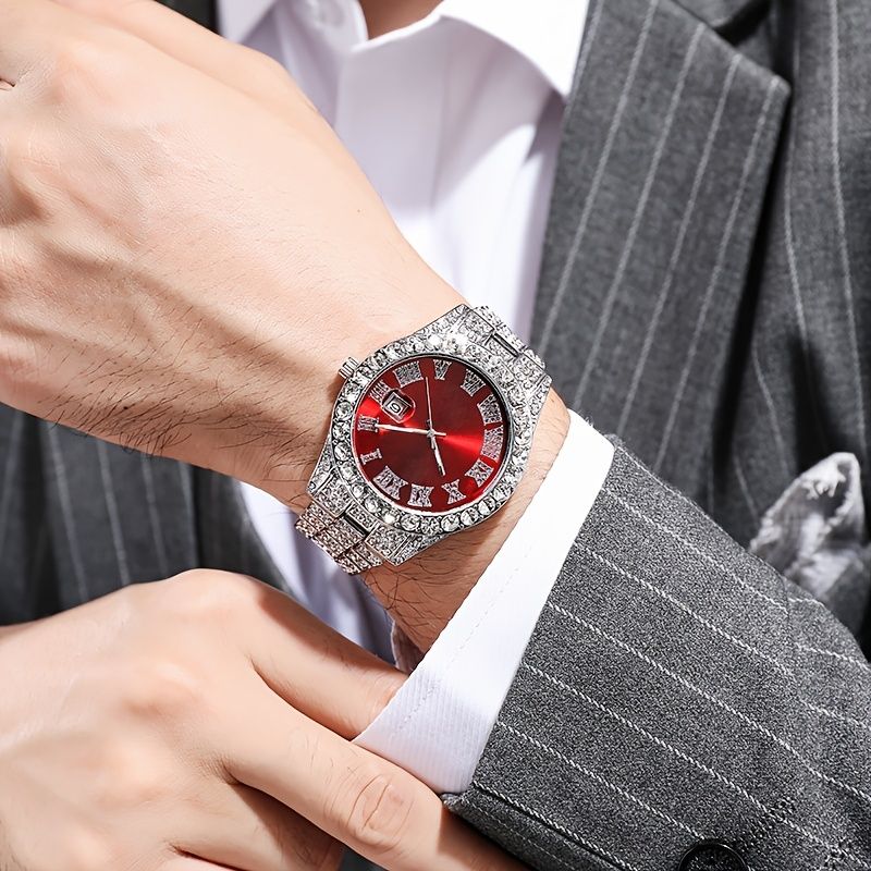 1pc-Charming Men's And Women's Watch Set, Quartz Movements, Circular Alloy Case Strap, Suitable For Daily Wear, Parties, Easter, Halloween, And Gifts_voghion.com