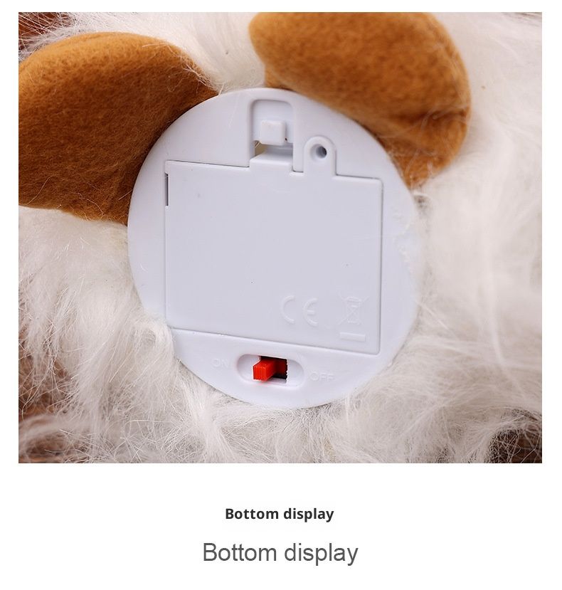 Muñeco de peluche navideño de Rodolfo con sombrero LED y bastón de caramelo, decoración festiva para la ventana para alegrar las fiestas._voghion.com