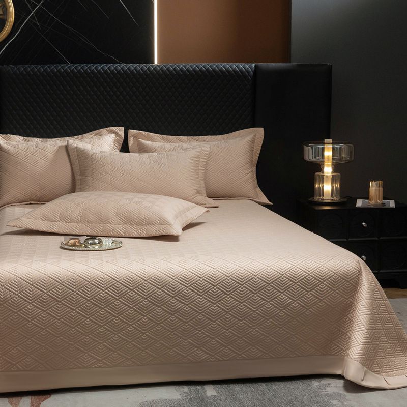 Gesteppte Bettdecke aus reiner Baumwolle, Einzelstück, universell für alle Jahreszeiten, rutschfeste Baumwolle, großes Bettlaken, dreiteiliges Set_voghion.com