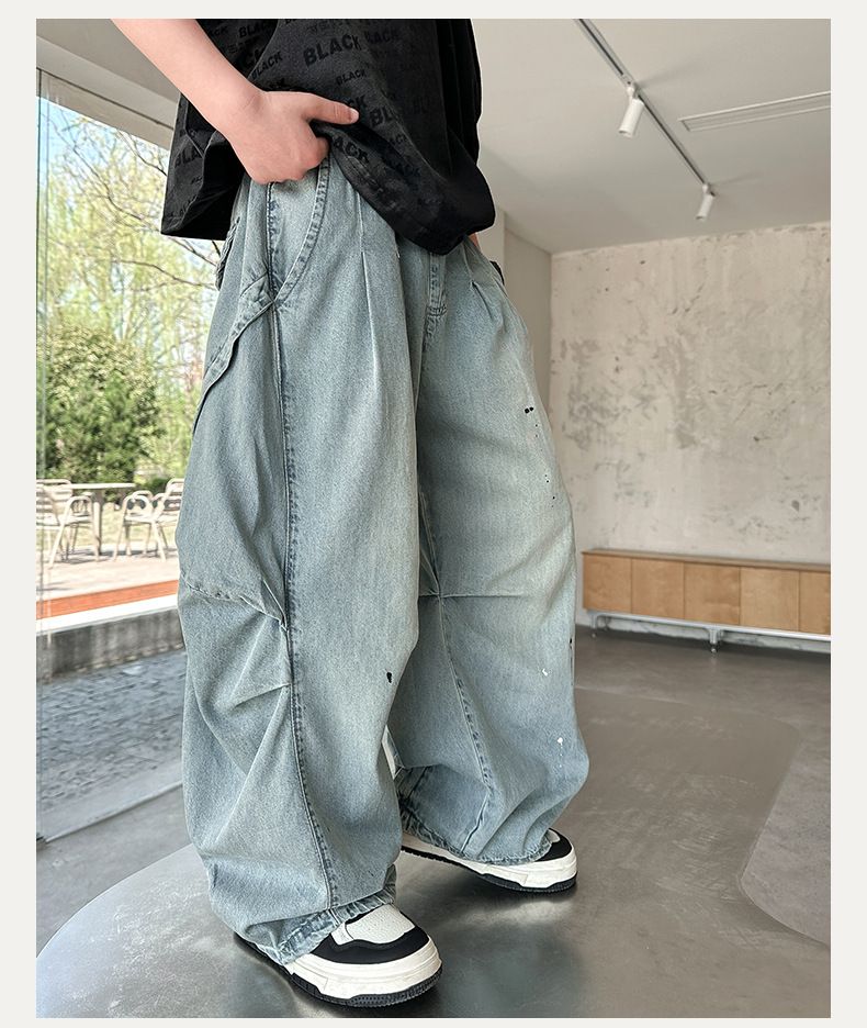 "Boys' Lightweight Tencel Jeans - Breathable Anti-Mosquito Loose Fit Pants For Summer"_voghion.com