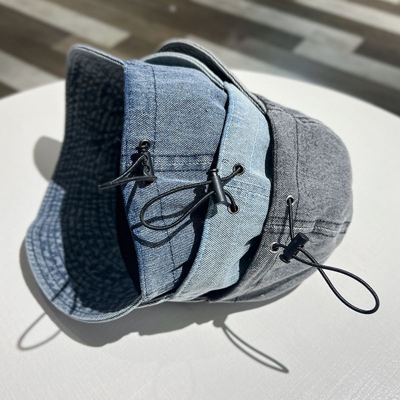 Cappello da sole estivo anti-ultravioletti da donna, con berretto in denim, semplice e versatile, nuovo cappello da pescatore_voghion.com