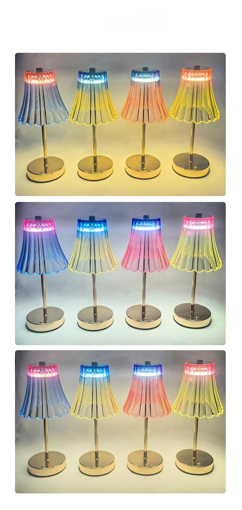 Modern Metal Table Lamp Touch Ornament Home Decoration Crystal Gift Atmosphere Night Light_voghion.com