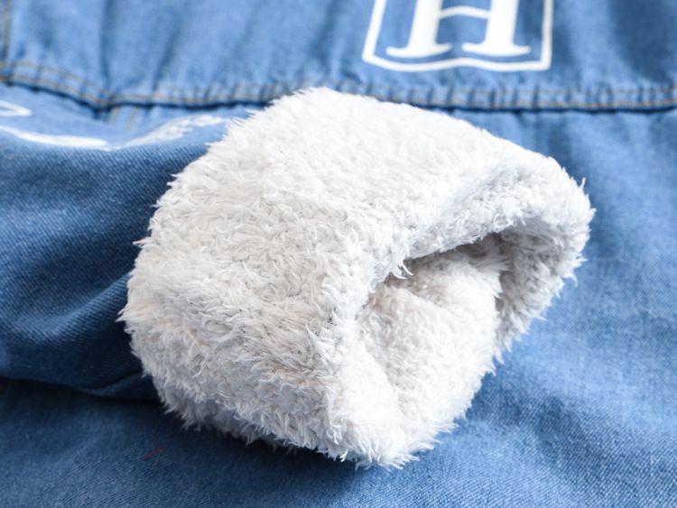 Men's Clothing Denim Jacket Lambswool Jacket Slim Fit Thickened Plush Denim Top_voghion.com