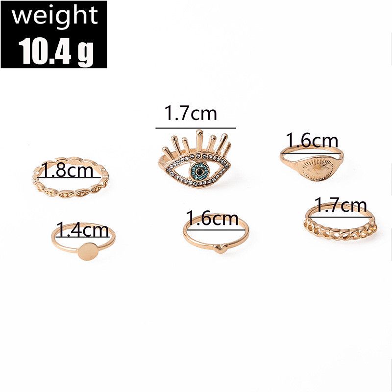 Retro Punk Animal Devil's Eye Heart Shape Alloy Plating Hollow Out Inlay Artificial Gemstones Artificial Diamond Opal Gold Plated Silver Plated Women's Open Ring Rings_voghion.com