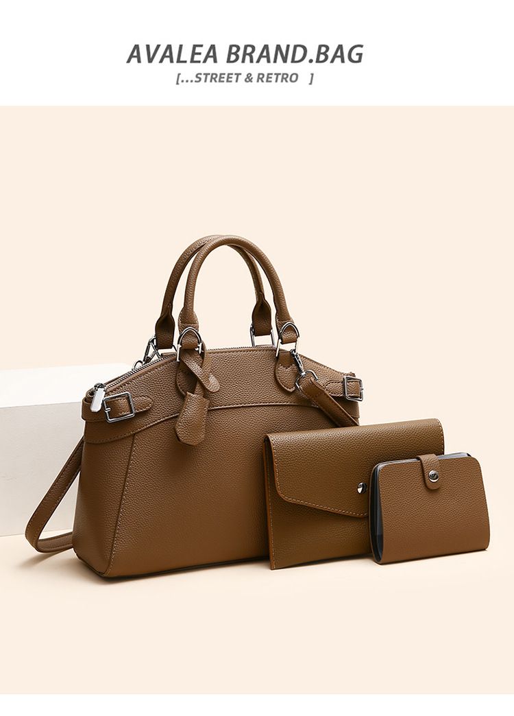 Set di borse tote 3 in 1 moderne per donna: borsa a tracolla e a spalla in pelle PU di grande capacità con tracolla staccabile, elegante borsa coordinata madre-figlia_voghion.com