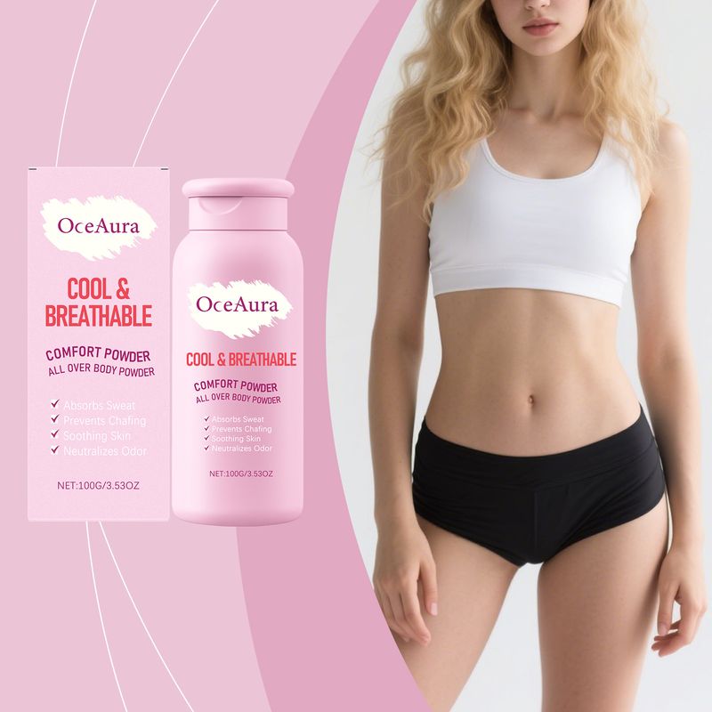 OceAura Large Capacity Body Powder Skin Dry Refreshing Care Family General Cool Non-sticky_voghion.com
