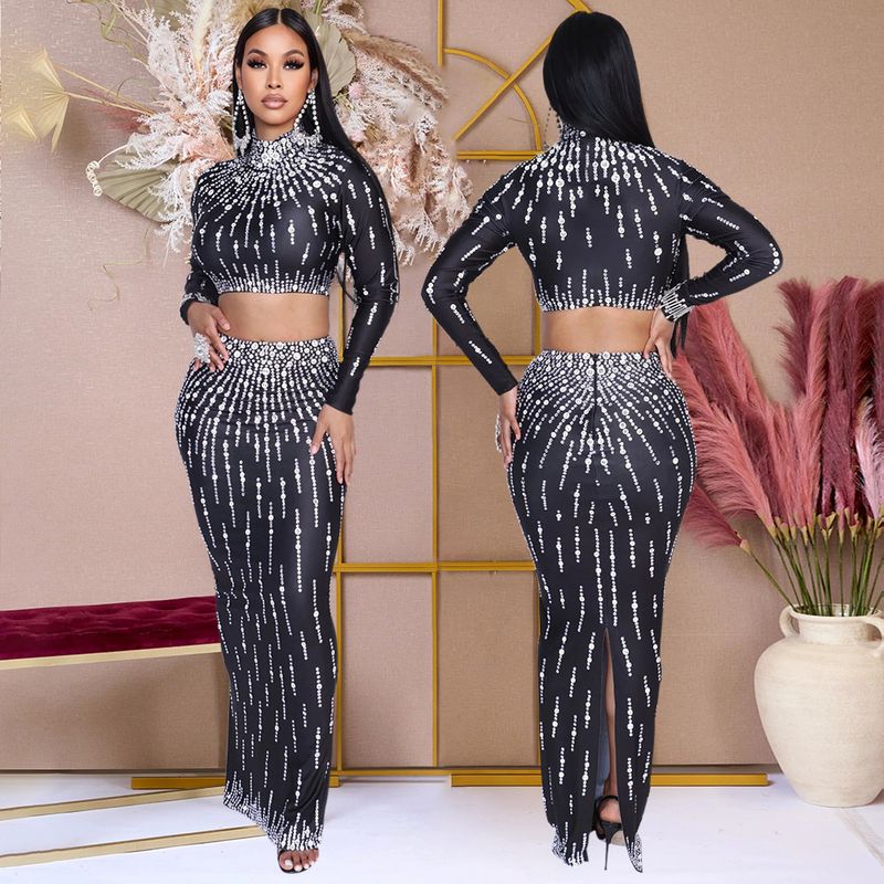 Trägerloses Crop-Top & Weite Hose Set - Elegantes Zweiteiler-Outfit für Damen_voghion.com