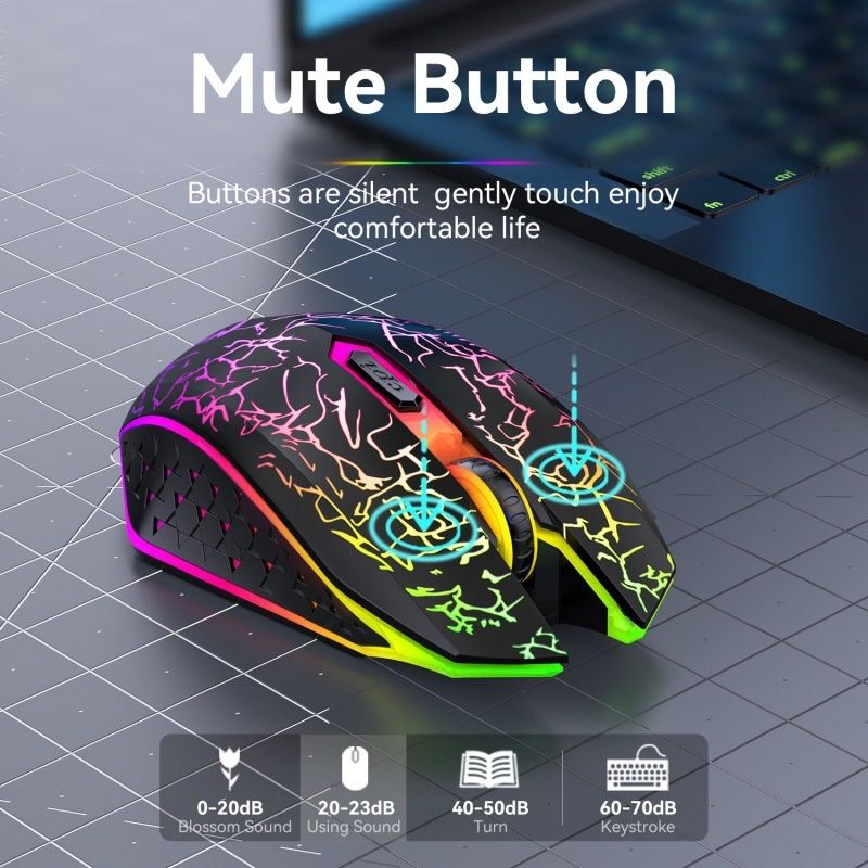 Digitex Digitex Wireless Bluetooth Wired USB Gaming Luminous E-sports Mechanical Wrangler Hot Wheels Silent Mouse Wholesale_voghion.com