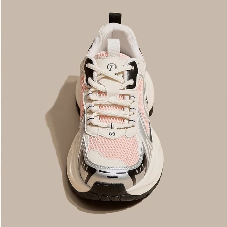 2024 Primavera Cuatro Estaciones Zapatos de papá Muestran Zapatos de papá pequeños Aumento de altura de mujer Fondo grueso Pequeños blancos Deportes Ocio Fresco Forrest Gump_voghion.com