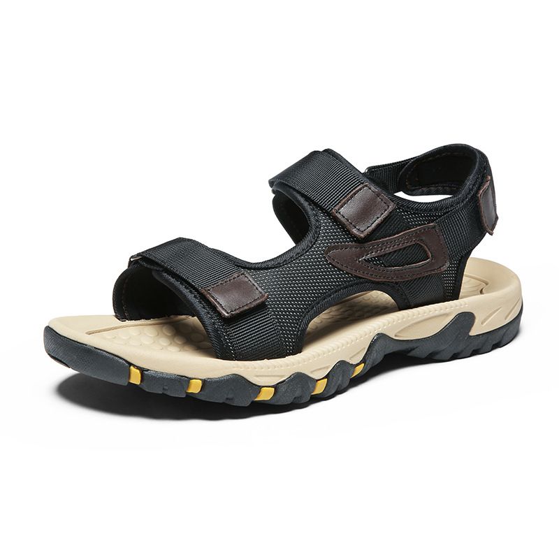 8831 Sandali da uomo, scarpe da spiaggia vietnamite, cinturino estivo intrecciato, nastro magico, copri dita, tempo libero all'aperto oversize, fiume_voghion.com