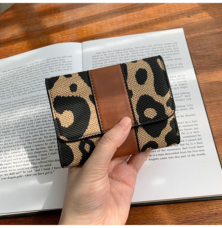 Wallet Women's 2023 New Leopard Print Internet Celebrity Fashion Large Capacity Coin Purse Folding Multi-Card Slot Long Wallet_voghion.com
