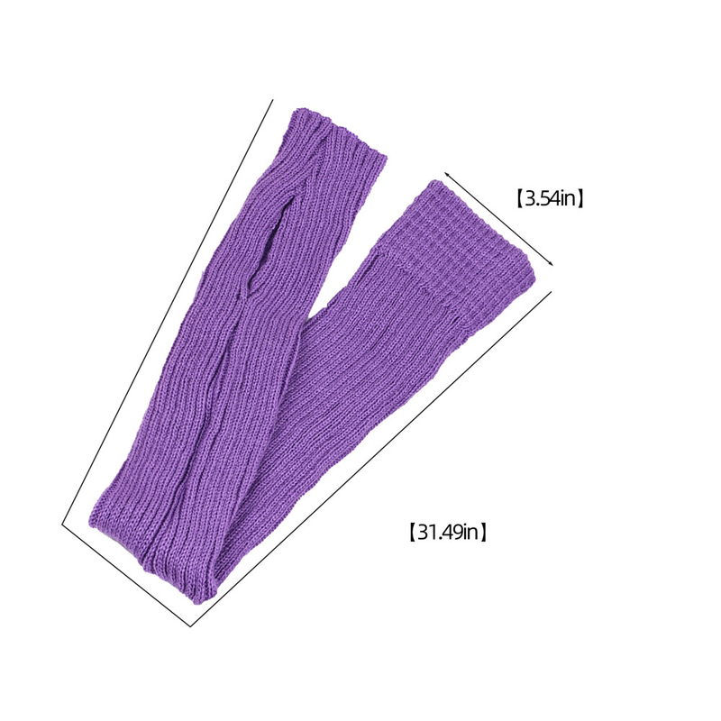 Unisex Verlängerte Woll-Beinstulpen (80 cm) Damen-Florsocken, gestrickte Woll-Beinstulpen, Ballett-Yoga-Fußwärmer_voghion.com