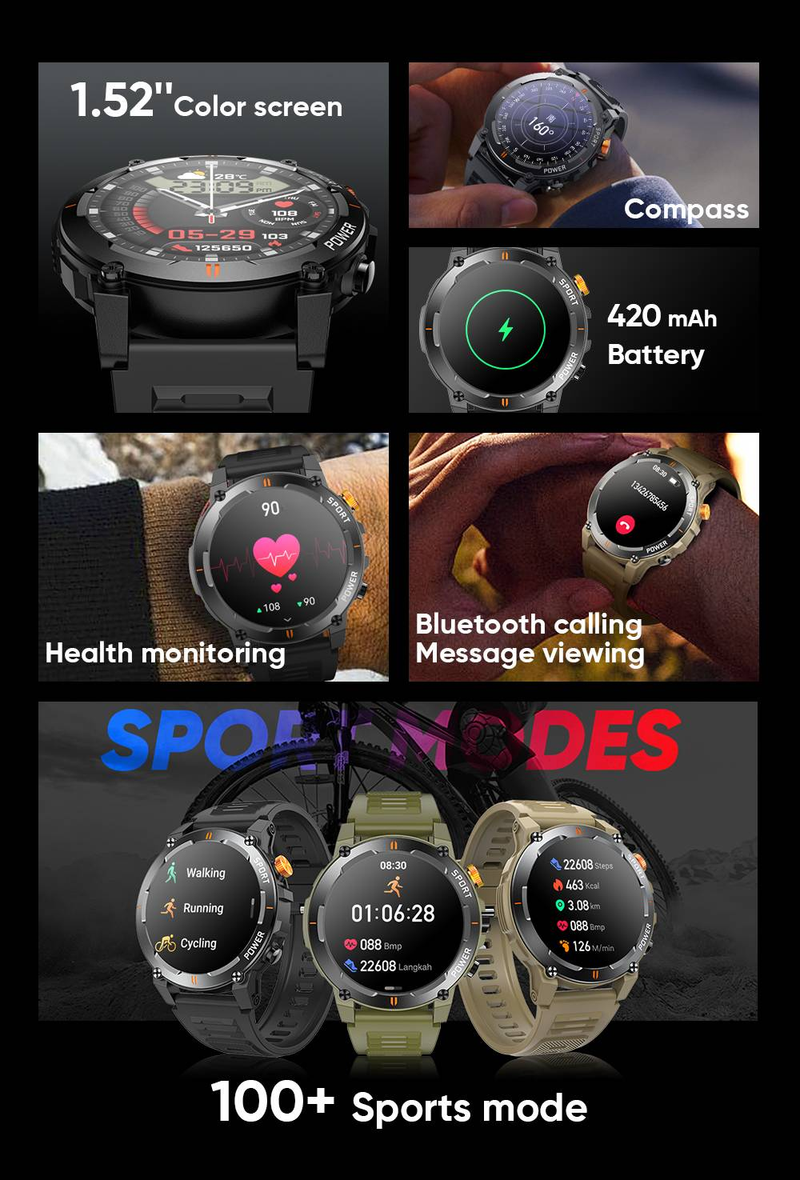 Privatmodell J300 Cross Border Huaqiangbei Pulsmätning Blodsocker EKG Bluetooth Sportarmband Herr Smartklocka_voghion.com