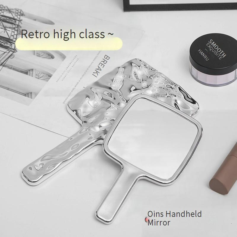 Bathroom Fixtures Internet Celebrity High End Handheld Makeup Mirror Home Retro Ins Style Mirror Female Portable Handheld Beauty Mirror_voghion.com