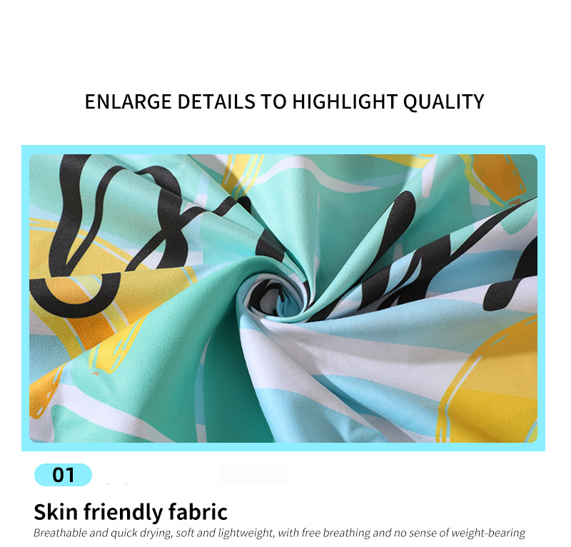 Swimming Towels Printing Swimming Running Sports Towel Convenient With Quick Drying Bath Towel_voghion.com