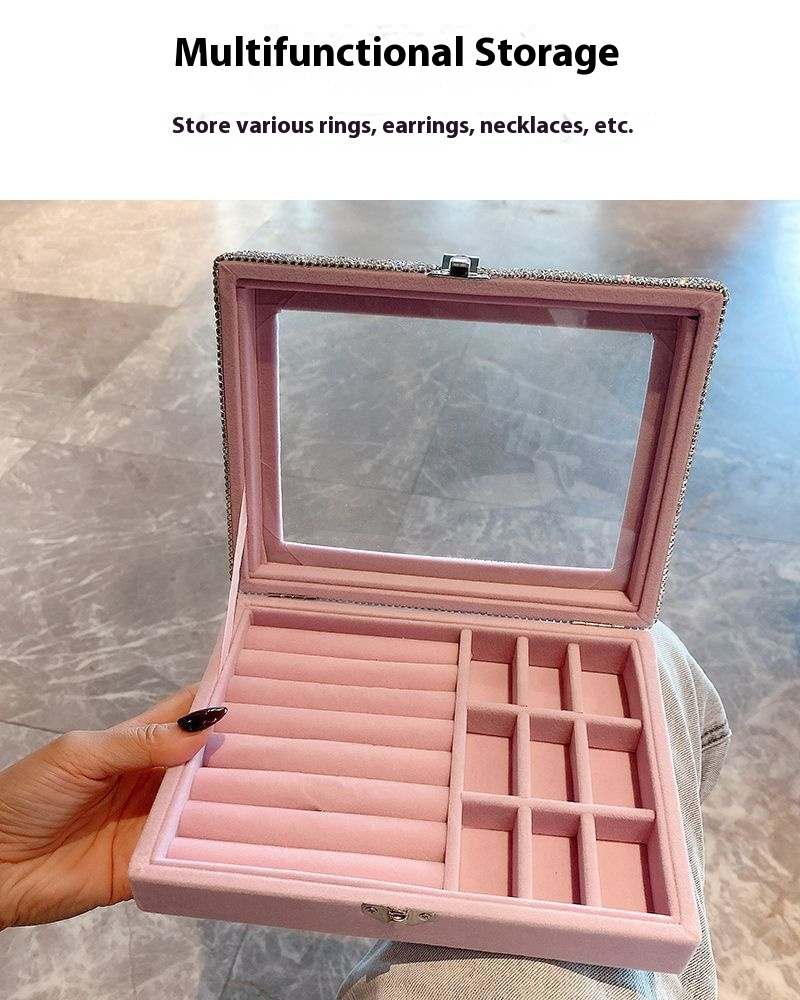 Organizador de joyas de lujo: elegante estuche de papel para anillos, collares y pendientes (resistente al polvo y con estilo)_voghion.com
