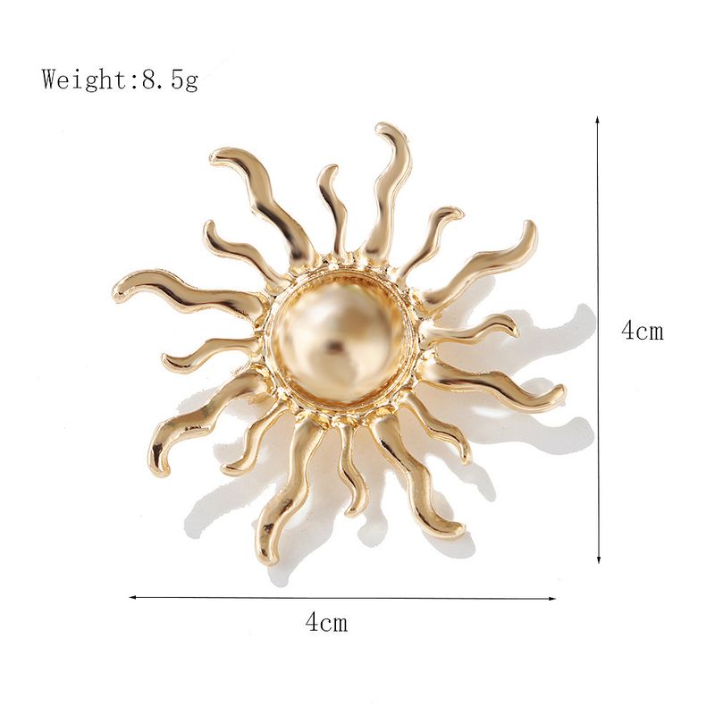 Lanhao Ins niche design fashion personality sunflower brooch French style high end coat sweater accessories temperament_voghion.com
