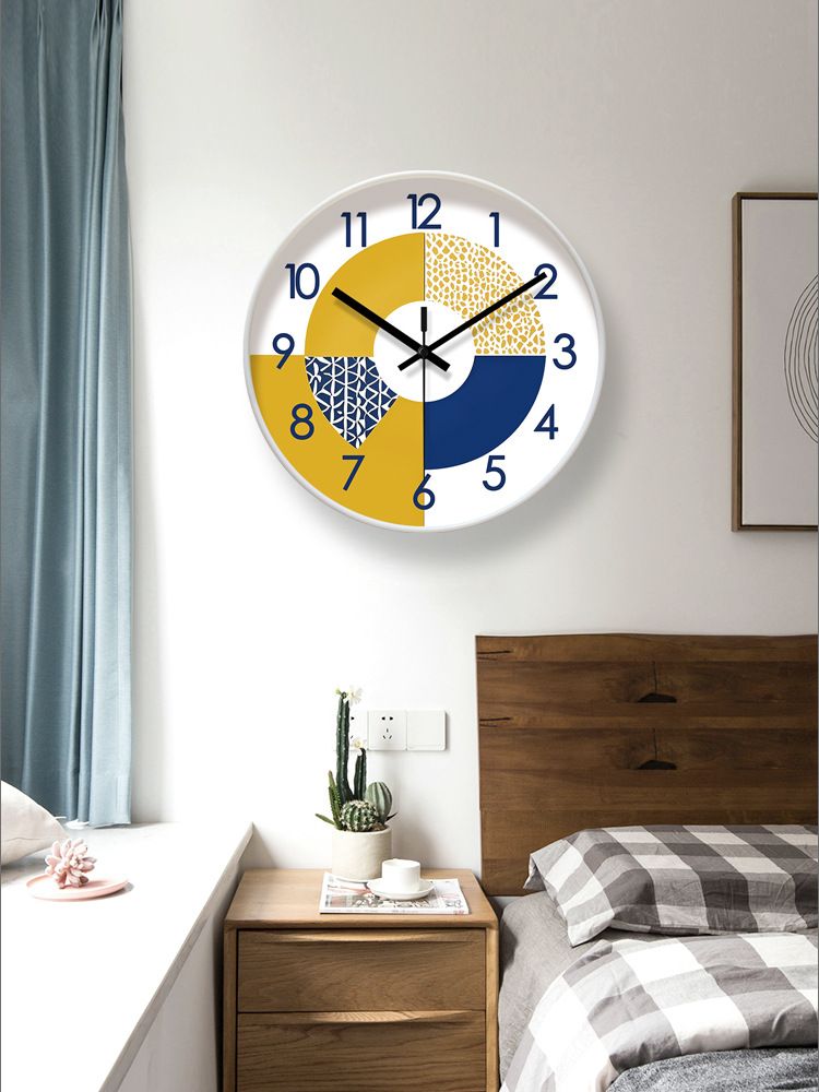 Yipula 7017 Leise, einfache nordische, moderne, kreative Wanduhr für das Wohnzimmer zu Hause_voghion.com