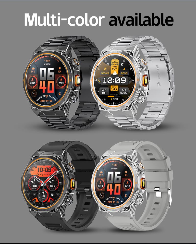 Smart Watch With Bluetooth Calling - 1.85" Round HD Display, Heart Rate & Blood Oxygen Monitor, 14-Day Battery Life_voghion.com