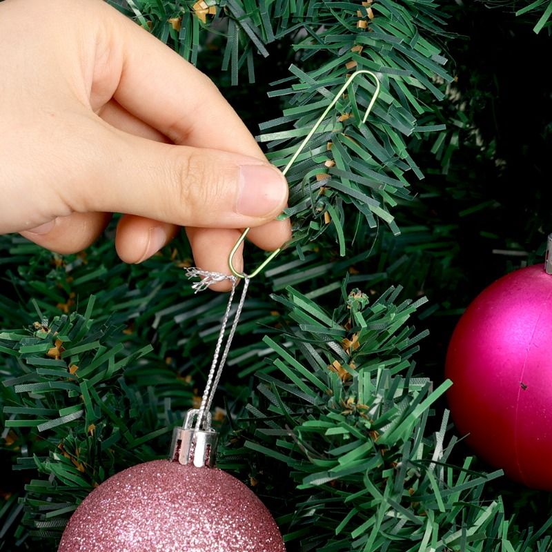Crochets de suspension pour décorations de sapin de Noël en acier inoxydable, support pour boules de Noël, décorations pour Noël et le Nouvel An_voghion.com
