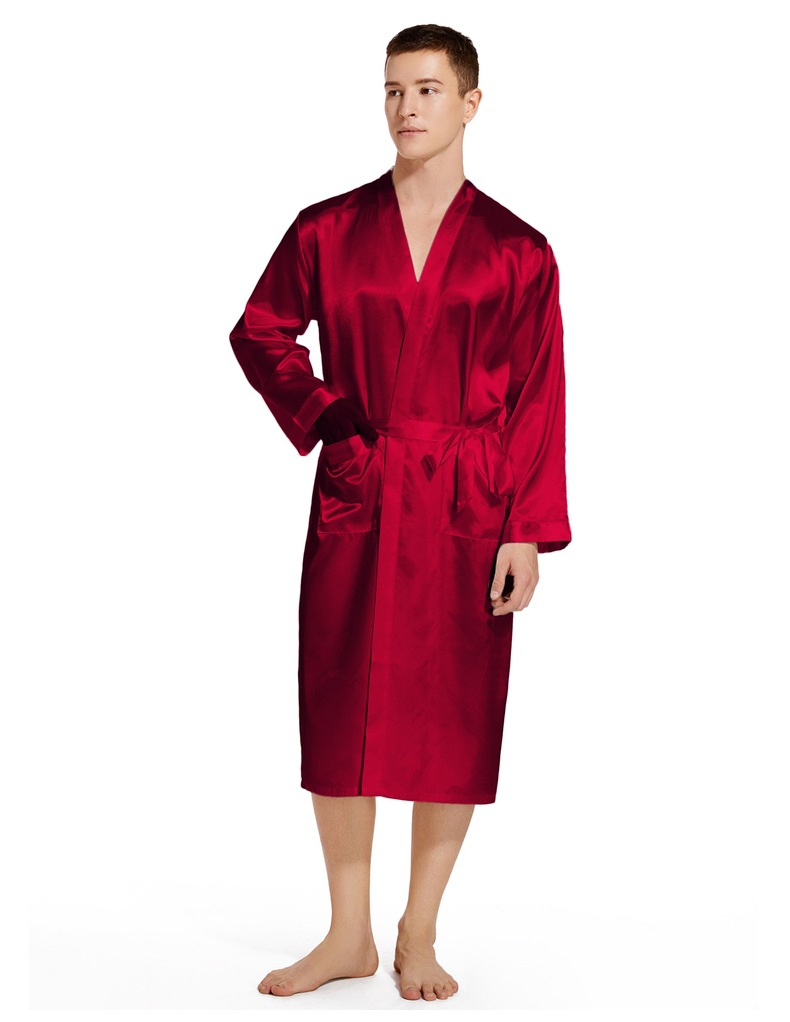 Unterwäsche & Nachtwäsche Gold Schriftzug Bräutigam Bräutigam Hochzeit Morgen Robe Frühling und Herbst Lange Herren Große Größe Strickjacke Hause Nachthemd_voghion.com