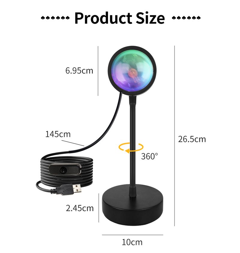 Zonsonderganglamp Tuya LED Nachtlampje USB RGB Smart Life APP Afstandsbediening Projectie voor Kamerdecoratie Fotografie Festival Geboorte_voghion.com