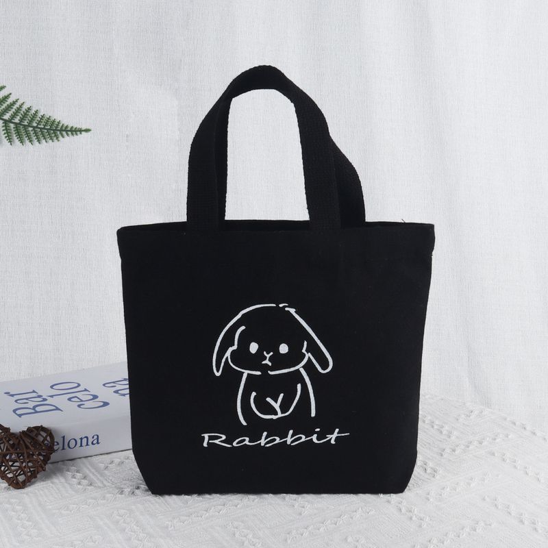 Jahr des Hasen Ins Style Mädchen Faulenzen Frisch Niedlich Stoff Student Werbe Canvas Tasche Kleine Handtasche_voghion.com