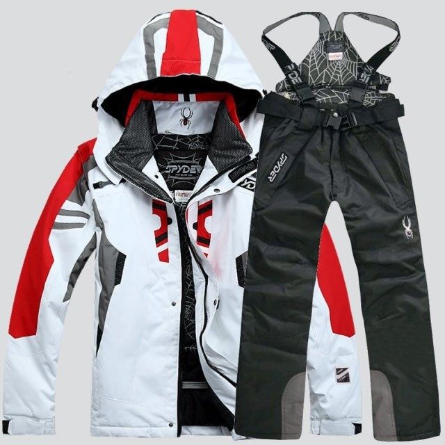 Men's Waterproof Ski Jacket & Pants Set – Winter Thermal Snowsuit For Outdoor Sports (Blue, Red, Black, Grey, Orange, White) – S/M/L/XL/XXL_voghion.com
