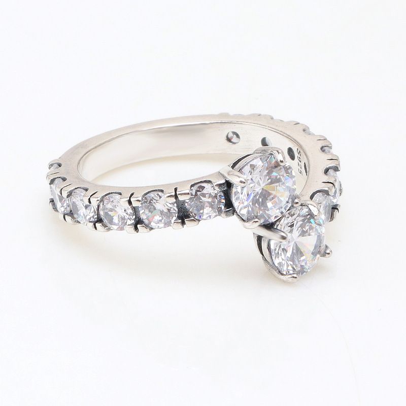 Damenschmuck, versilbert, glänzend, Stapelring, Damenmode, leichtes Luxus, kreatives Nischengeschenk für Freundin, Bestie, Überraschung_voghion.com