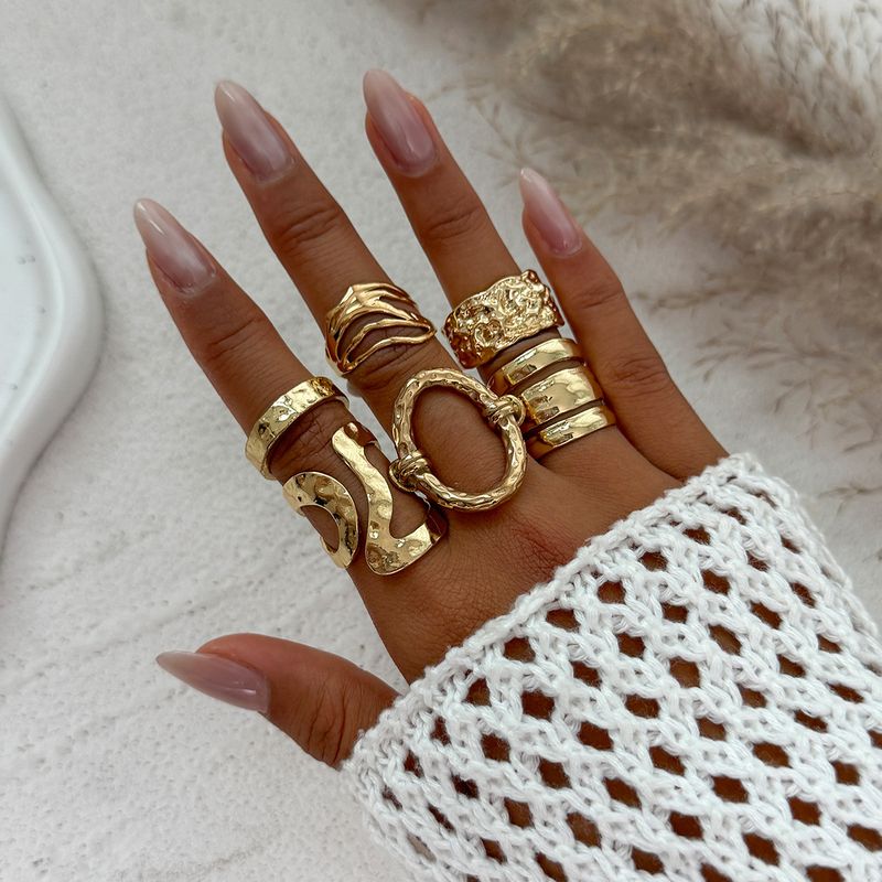 Nouveau design de niche asymétrique tendance et simple, bague ouverte_voghion.com