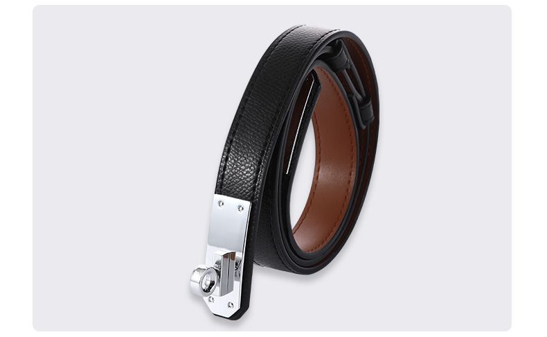 Neuer Gürtel, vielseitiger doppelseitiger Ledergürtel für Damen, verstellbare Schnalle, originales, zum Rock passendes Leder-Taillensiegel, Jeansgürtel_voghion.com