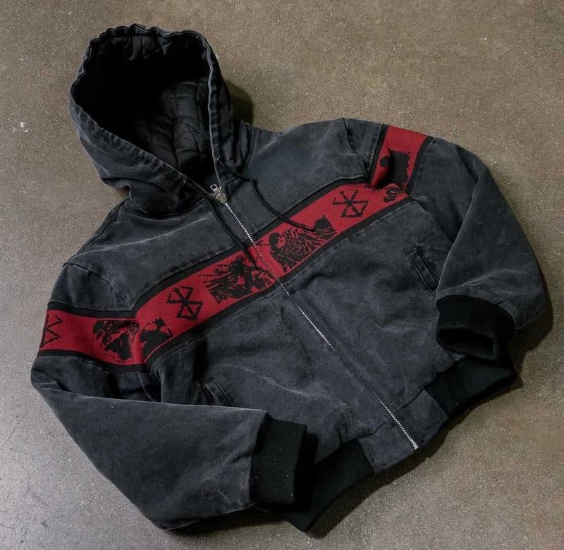 Herren-Jeansjacke im Used-Look – Übergroßer Mantel aus gewaschener Baumwollmischung mit Reißverschluss vorne, Streetwear-Essential für Herbst und Winter_voghion.com