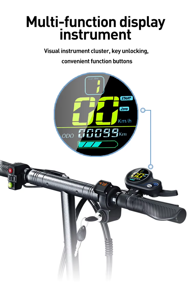 JOYOR Y6S pieaugušo elektriskais skrejritenis 500 W motors 48V18AH litija akumulators maksimālā izturība 70 km 10 collu riepu LCD displeja escooter_voghion.com