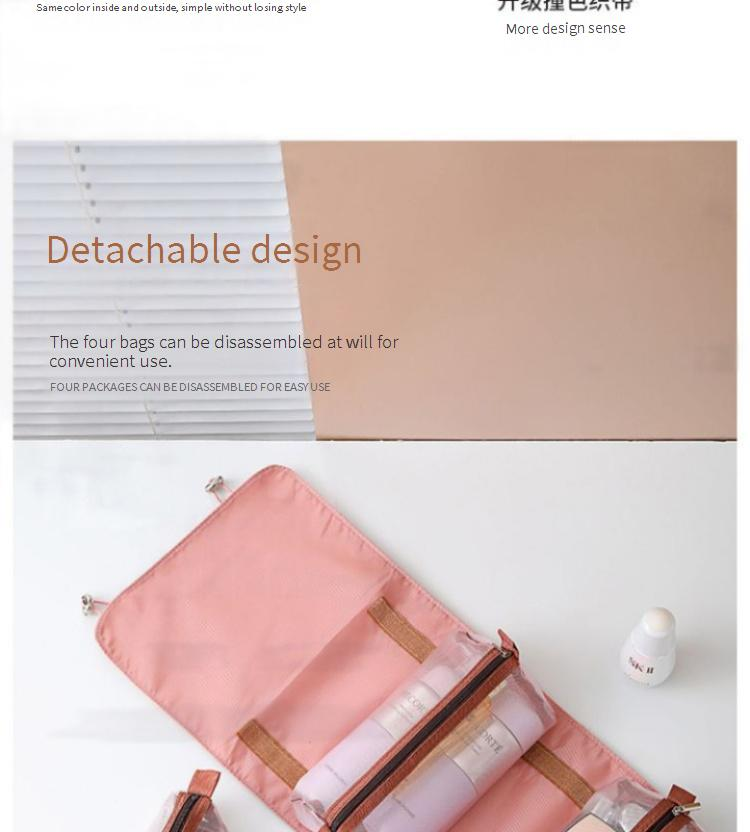 Women's Bags Travel portable four in one cosmetic bag for women, detachable, foldable, storage bag for toiletries_voghion.com