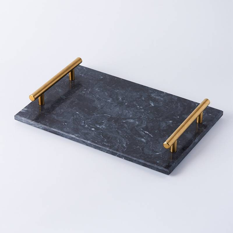 Tavă scandinavă din marmură, farfurie decorativă minimalistă pentru bijuterii, articole esențiale pentru baie, farfurie rotundă din piatră cu vene naturale_voghion.com