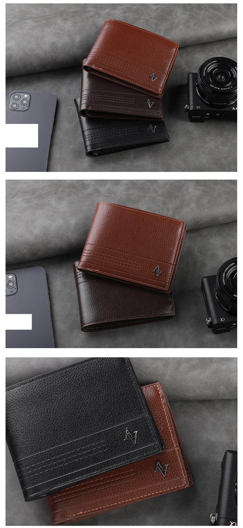 Short Men's Wallet Business Leisure Soft Wallet Multi-card Capacity Small Wallet Men's Wallet_voghion.com